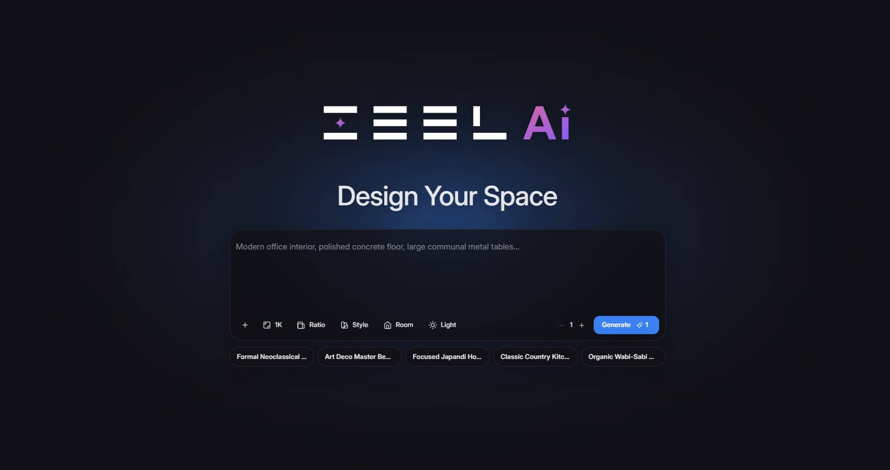 ZEEL PROJECT AI Studio - AI Interior Design Generator